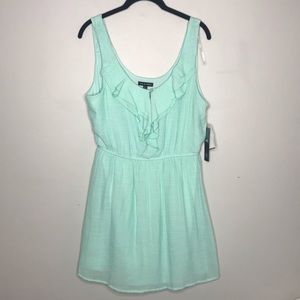 Mint Green Ruffle Empire Waist Sleeveless Sundress